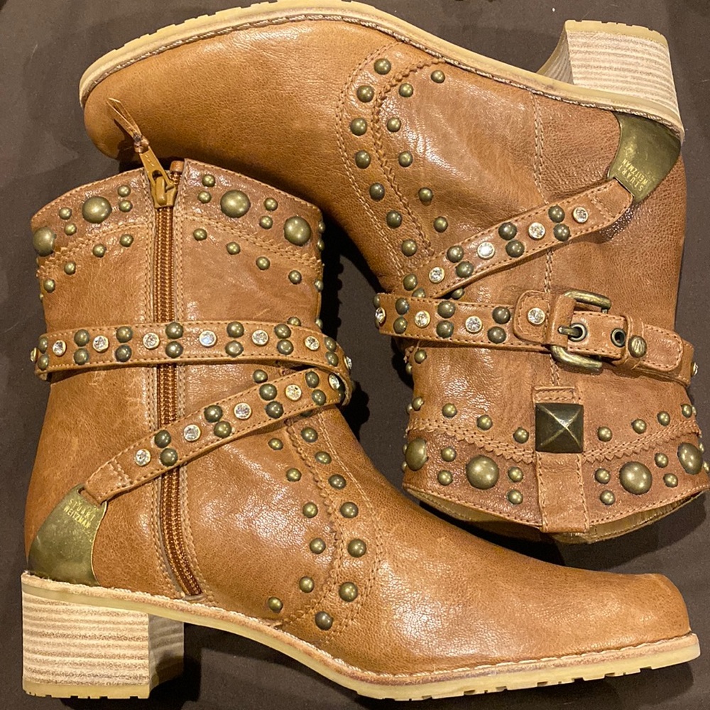 Stuart Weitzman boots brown leather NEW